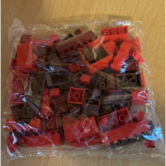 Lego 2011 Rectangular RED Bricks-All Sizes- from 10698 Set-Sealed-New In Bag - Picture 2 of 2